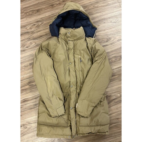 Vintage The North Face Men Goose Down Parka Coat Size XL Brown Label Puffer 70s - Picture 1 of 6